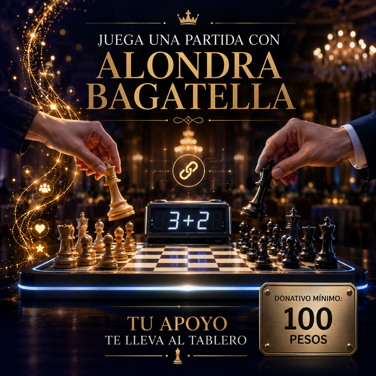 Juega una partida Blitz 3+2 con Alondra Bagatella